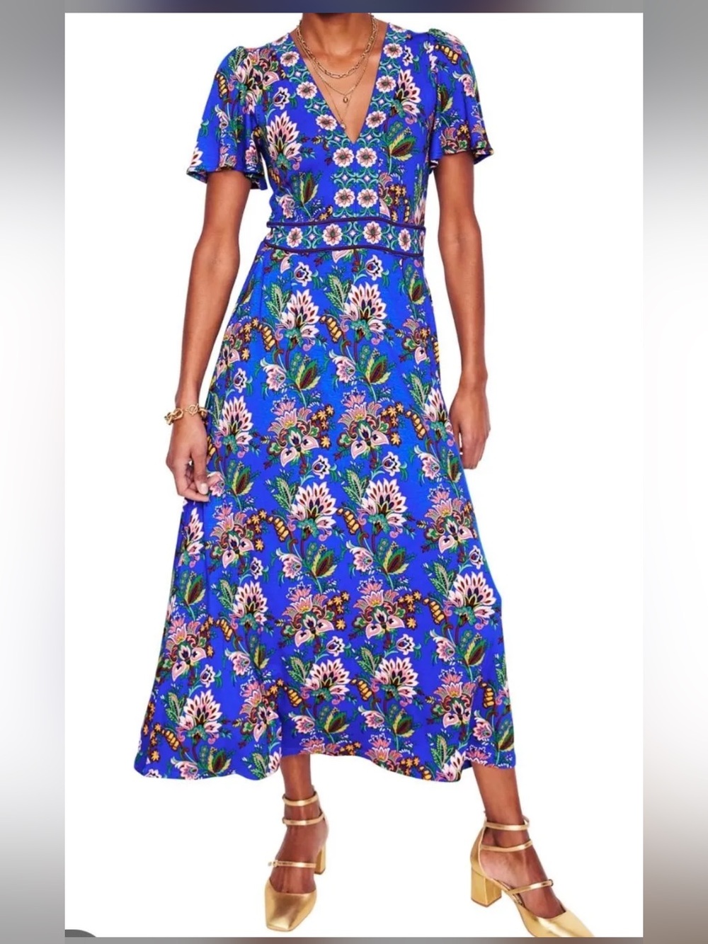 Boden Ellie Floral Print Maxi Dress Size US 4